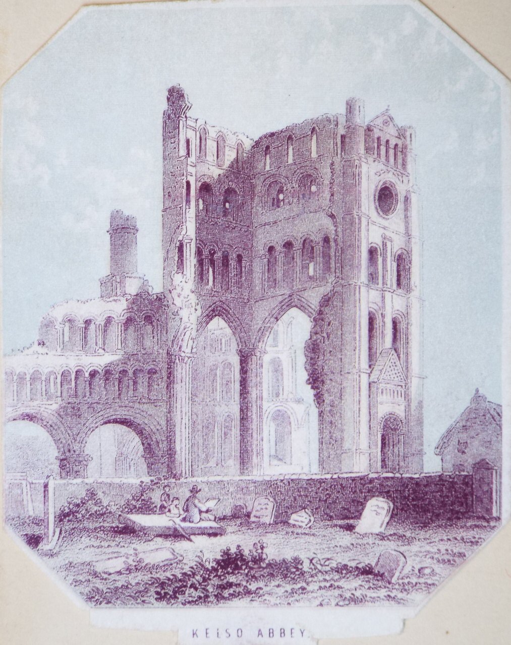 Chromo-lithograph - Kelso Abbey